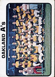 1973 Topps Baseball Cards      500     Oakland Athletics TC